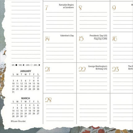 LANG Songbirds Desk Pad 2027