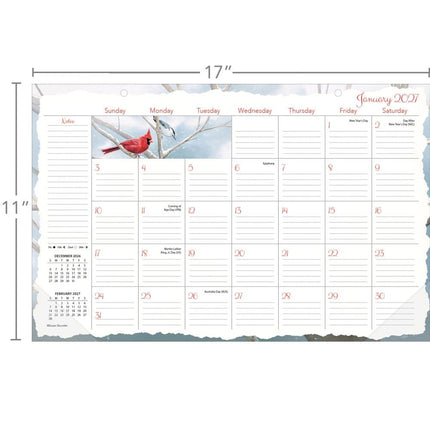 LANG Songbirds Desk Pad 2027
