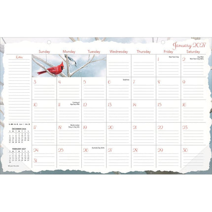 LANG Songbirds Desk Pad 2027