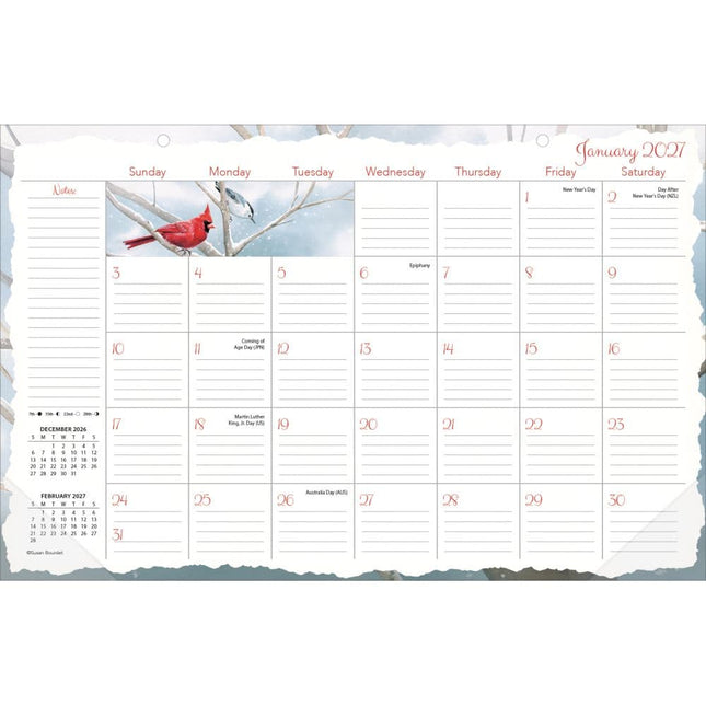 LANG Songbirds Desk Pad 2027