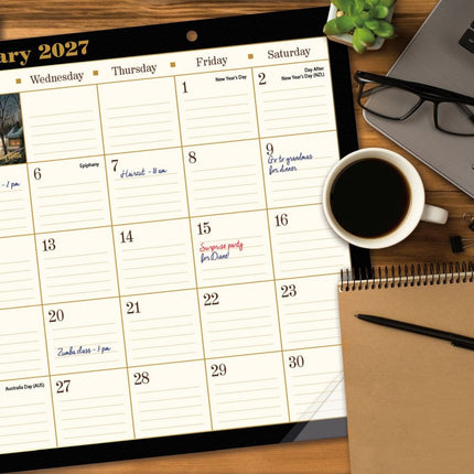 LANG Terry Redlin Desk Pad 2027