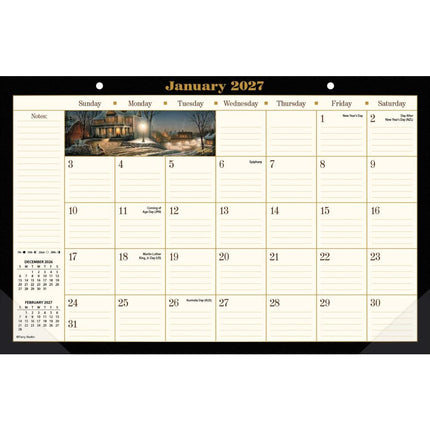LANG Terry Redlin Desk Pad 2027