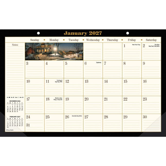 LANG Terry Redlin Desk Pad 2027