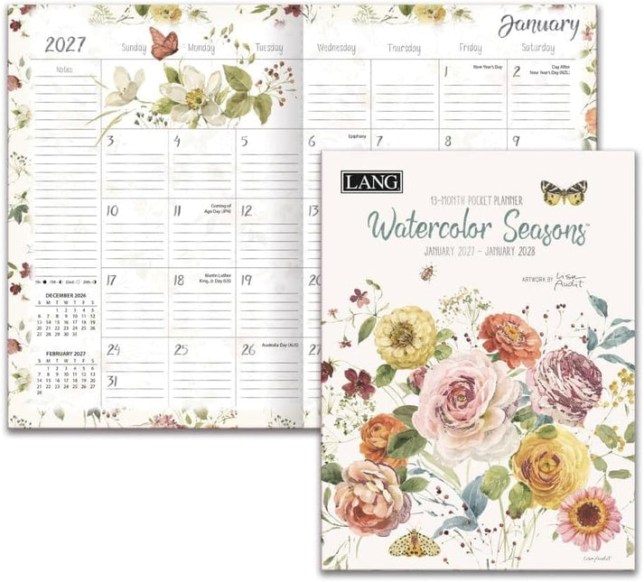 LANG Watercolor Seasons Zakagenda 2027