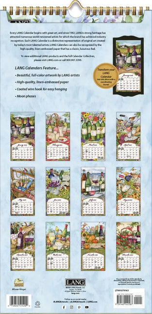 LANG Wine Country Kalender 2027 Small