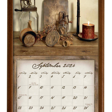 Langstore Kalenderlijst classic donker gebeitst