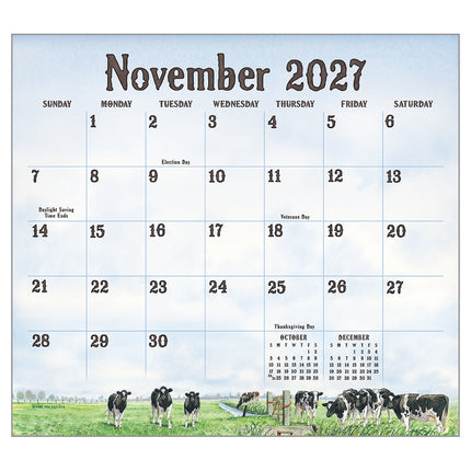 Legacy Cows in the Meadow Kalender 2027