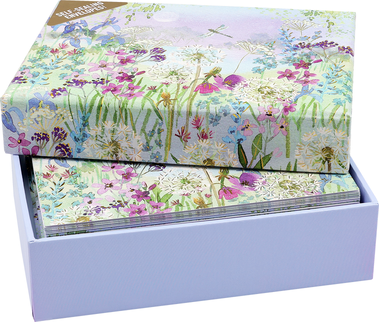 Peter Pauper Dragonflies & Dandelions Notitiekaarten 14 stuks met Enveloppe
