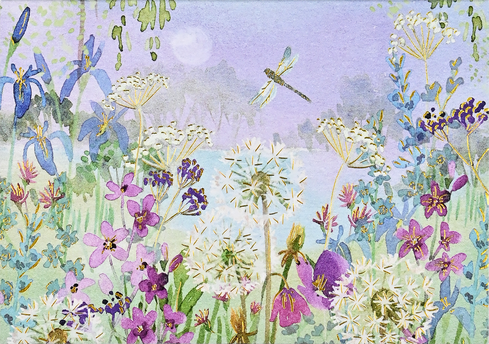 Peter Pauper Dragonflies & Dandelions Notitiekaarten 14 stuks met Enveloppe
