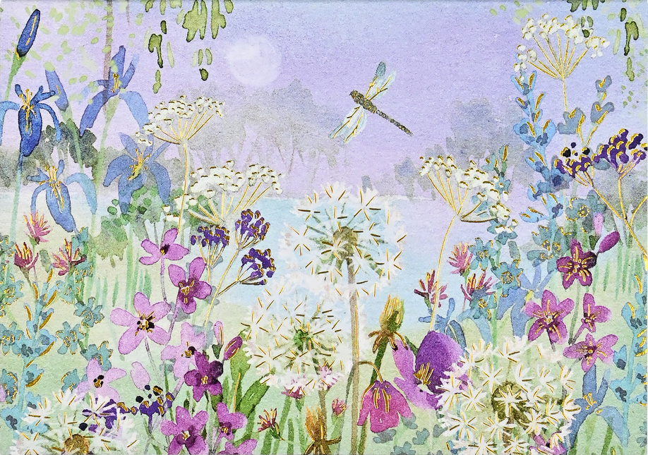 Peter Pauper Dragonflies & Dandelions Notitiekaarten 14 stuks met Enveloppe