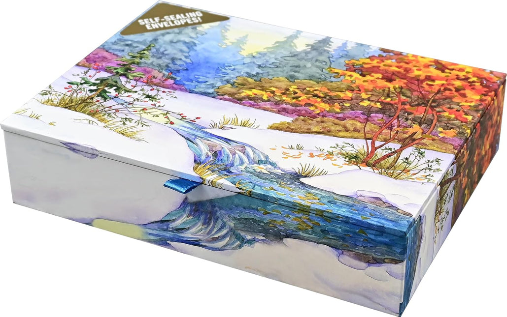 Peter Pauper Winter Tapestry Deluxe Doosje 20 stuks met Enveloppe
