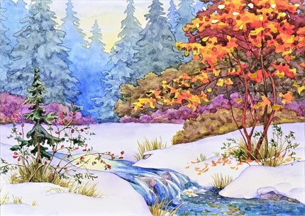 Peter Pauper Winter Tapestry Deluxe Doosje 20 stuks met Enveloppe