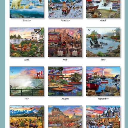 Pine Ridge Calendar Canadian Vacation 2027