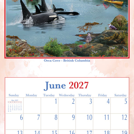 Pine Ridge Calendar Canadian Vacation 2027