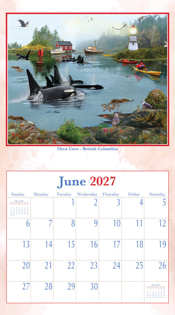 Pine Ridge Calendar Canadian Vacation 2027