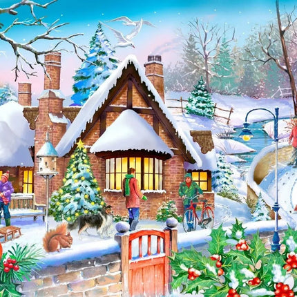 The House of Puzzles Snowy Cottage Puzzel 250 XL stukjes