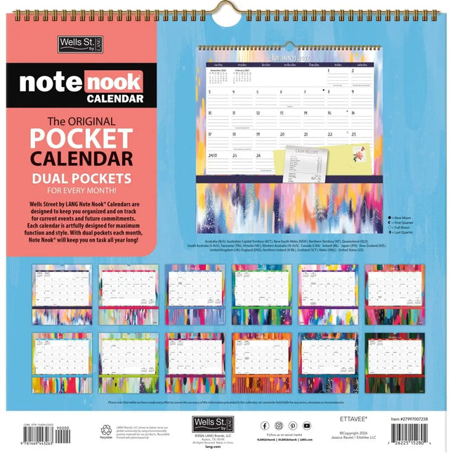 Wells st. by Lang Ettavee Pocket Note Nook Kalender 2027