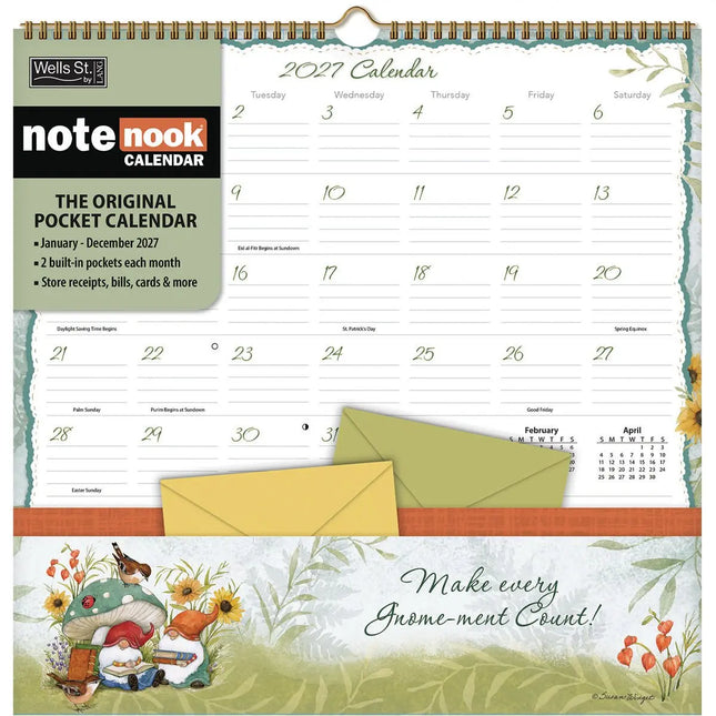 Wells st. by Lang Gnomes Pocket Note Nook Kalender 2027