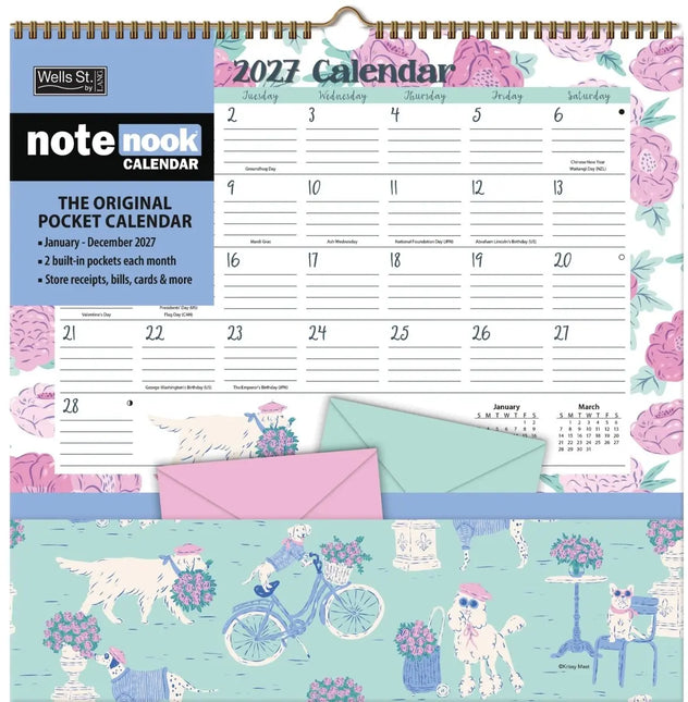 Wells st. by Lang Pawsome Pets Pocket Note Nook Kalender 2027