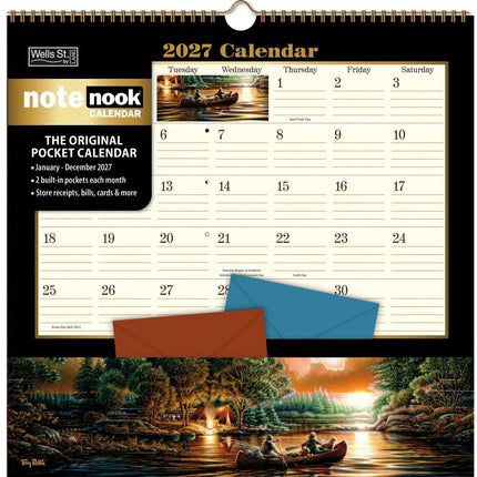 Wells st. by Lang Terry Redlin Pocket Note Nook Kalender 2027