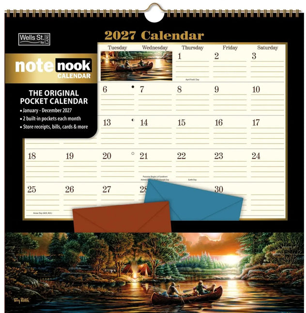Wells st. by Lang Terry Redlin Pocket Note Nook Kalender 2027